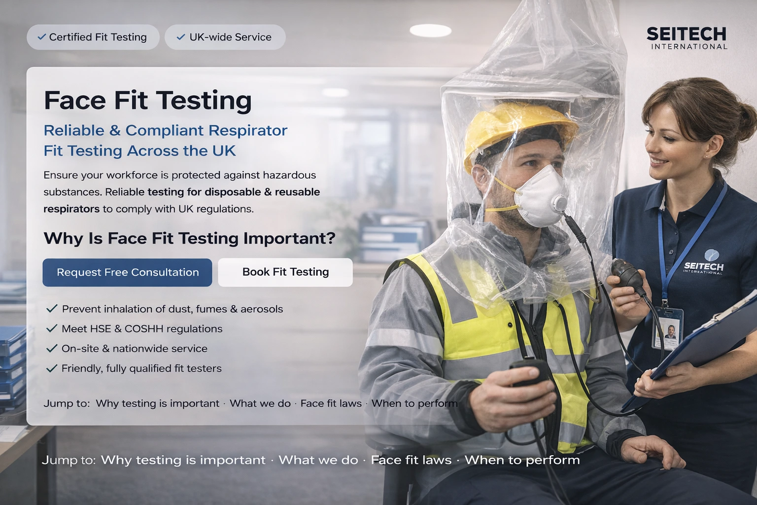 Face Fit Testing UK Respiratory Protective Equipment Compliance